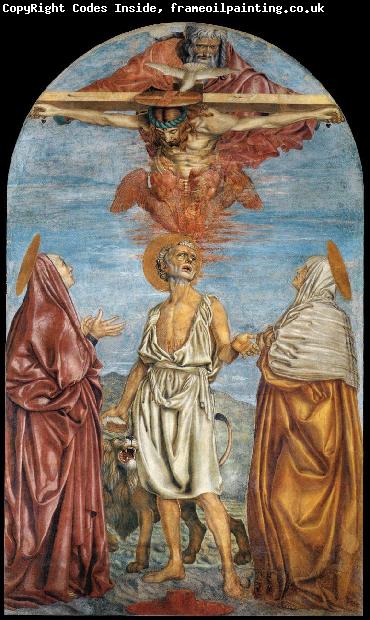 Andrea del Castagno The Holy Trinity, St Jerome and Two Saints